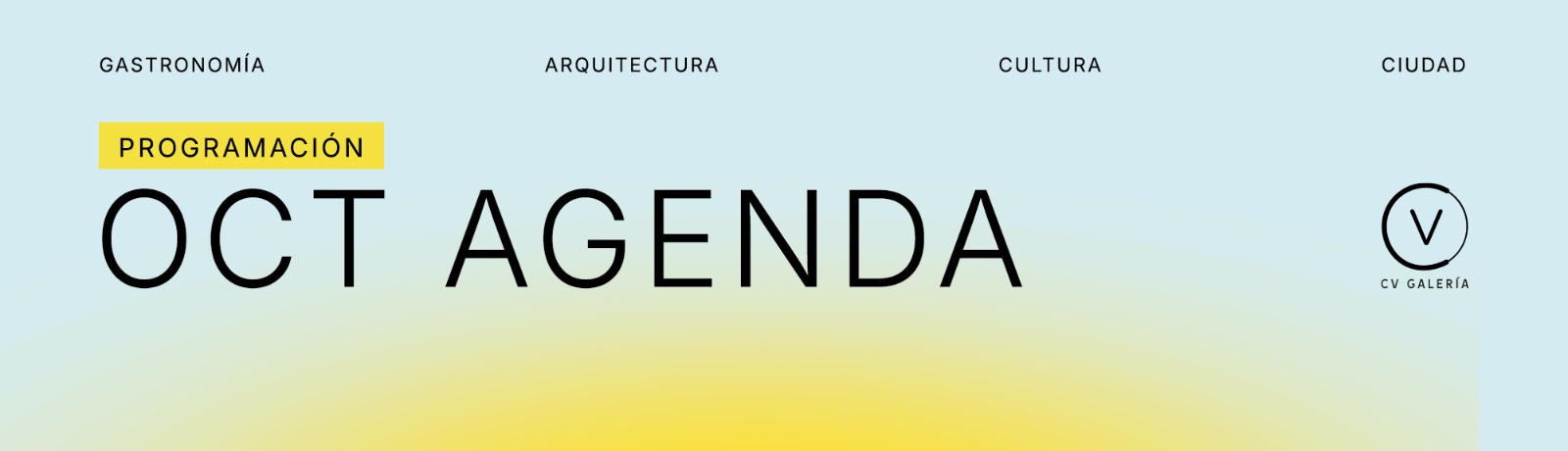 CV Galería · Programación Oct Agenda