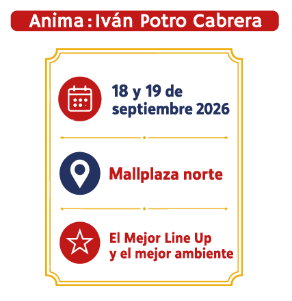 Anima: Iván Potro Cabrera · 18 y 19 de septiembre 2026 · Mallplaza Norte