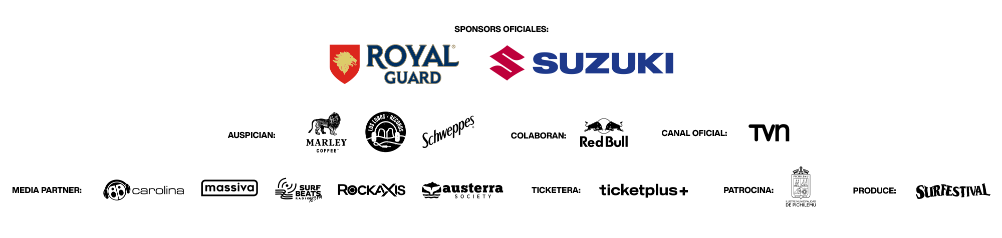 Auspiciadores Surfestival